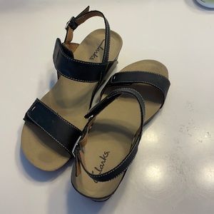 Clarks wedge heel sandals size 7.5